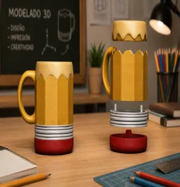 TAZA LAPIZ STL MULTIPARTES
